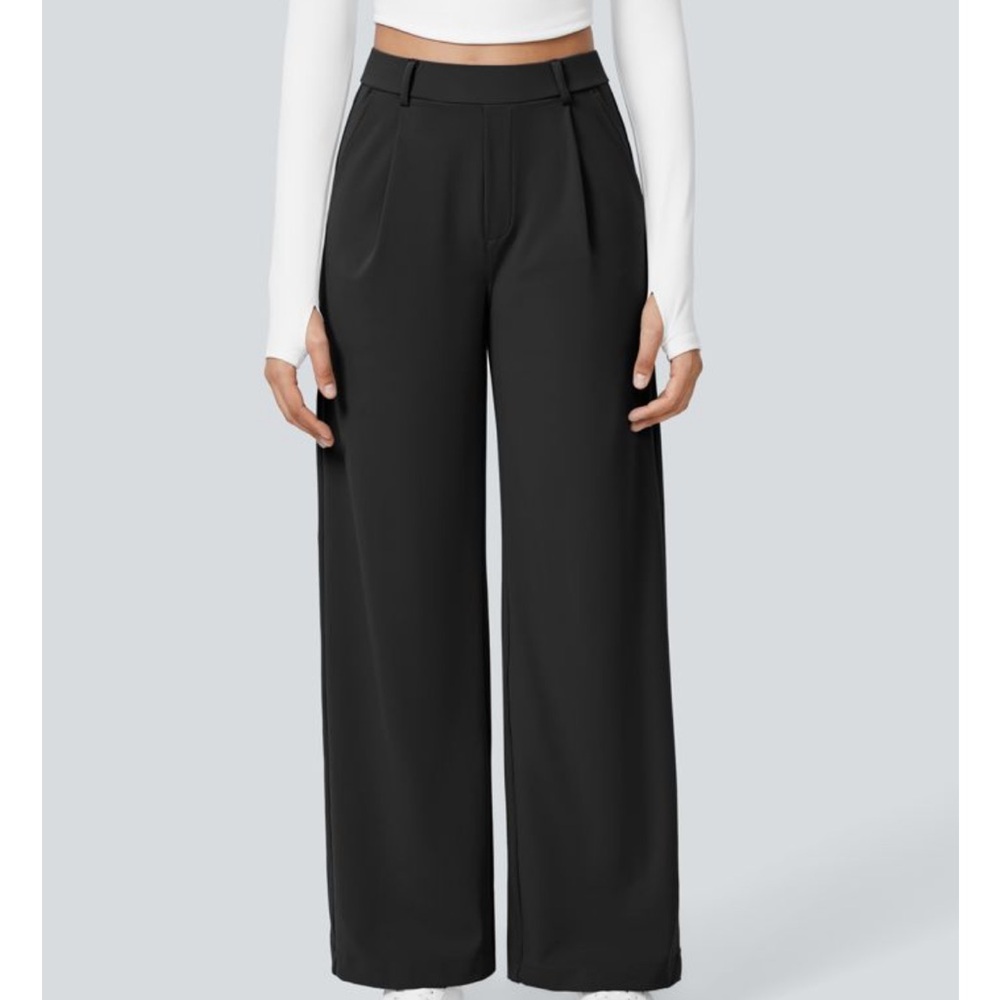 HALARA Black straight-leg Women's Pants - size L brand new